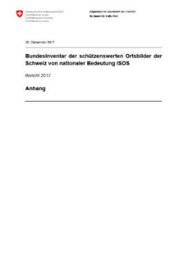 Bundesinventar ISOS Bericht 2017-Anhang
